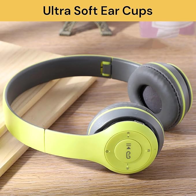 Picture of Wireless Headphones Over Ear, Large Battery Capacity, Bluetooth Headphones, Stereo Foldable Lightweight Headset, Deep Bass for Travel Work TV PC Cellphone Multicolor 