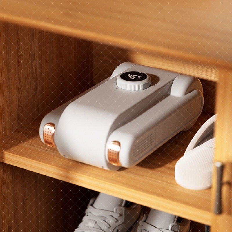 Picture of Fast Shoes Dryer Portable Electric Shoe Heater Sterilizer Sports Shoe Socks Clothes Dryer Dehumdifier Electric Boot Dryer, Portable Shoe Warmer with Ozone Deodorizer, Timer, for Work Boots, Quick Drying Shoes for Adults and Children, White 