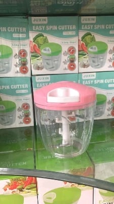 Picture of Manual chopper blender food processor slicer safe free durable household kitchen Pink 