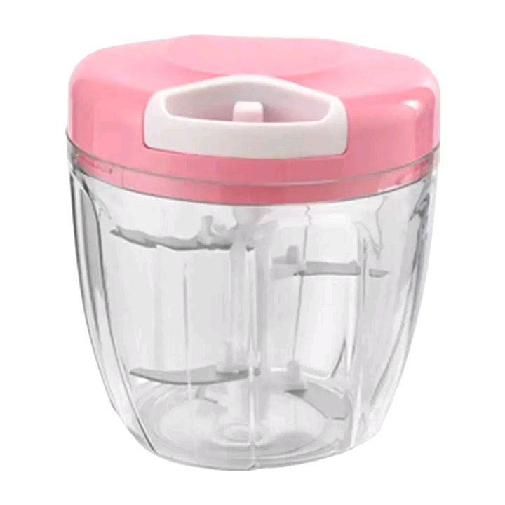 Picture of Manual chopper blender food processor slicer safe free durable household kitchen Pink 