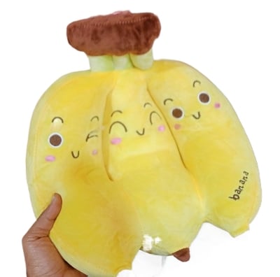 Picture of Banana Plush Pillow, A Bunch of Bananas Plush Stuffed Toy, Plushie Toy Banana Bunch Pillow Soft Toys for Kids, Huggable Plush Doll Toy for, Pillow for, Room Decoration Yellow 