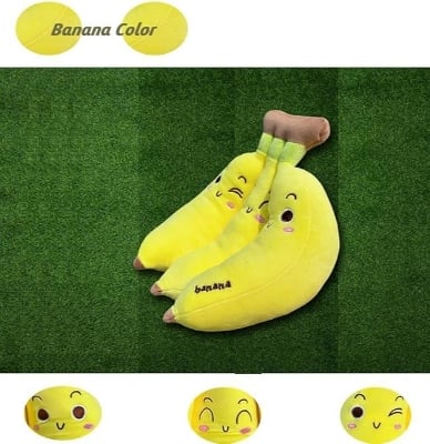 Picture of Banana Plush Pillow, A Bunch of Bananas Plush Stuffed Toy, Plushie Toy Banana Bunch Pillow Soft Toys for Kids, Huggable Plush Doll Toy for, Pillow for, Room Decoration Yellow 