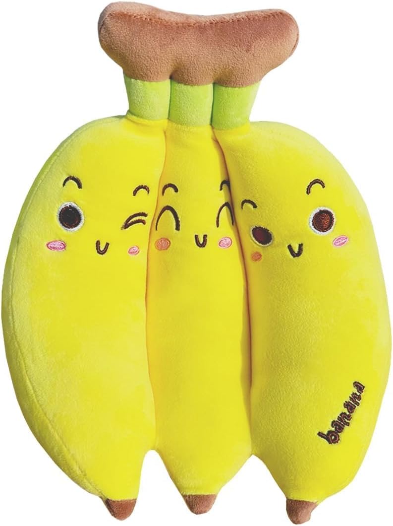 Picture of Banana Plush Pillow, A Bunch of Bananas Plush Stuffed Toy, Plushie Toy Banana Bunch Pillow Soft Toys for Kids, Huggable Plush Doll Toy for, Pillow for, Room Decoration Yellow 