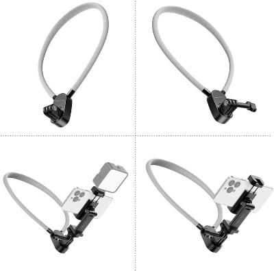 Picture of Hands-Free POV Neck Holder for SWearable POV Holder Compatible with GoPro, DJI Osmo Action, Insta360 – Adjustable & Lightweight Multicolor 