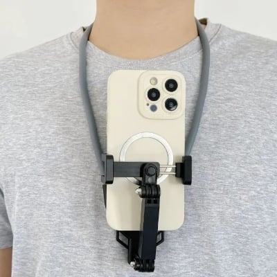 Picture of Hands-Free POV Neck Holder for SWearable POV Holder Compatible with GoPro, DJI Osmo Action, Insta360 – Adjustable & Lightweight Multicolor 