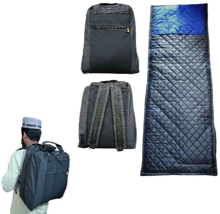 Picture of Foldable travel mattress bed with carry bag portable bed Travel mattress Comfortable And Portable One part single visitors small bag folding Bed Solution For Camping Trips and Travels,Tablig Jamat and Madrasa student Folding bed Black Single