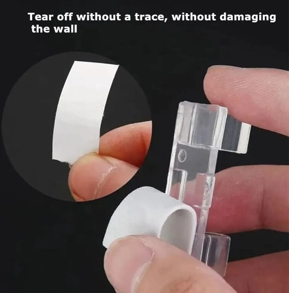 Picture of 10 Pcs Organizer Drop Wire Holder Cord Management Self-Adhesive Cable Manager Fixed Clamp Wire Winder  