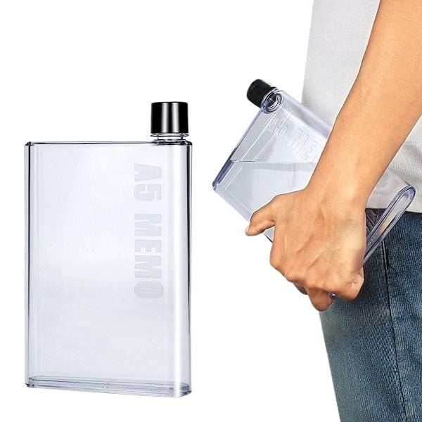 Picture of l Water Bottle Sports Drinking Flat Crystal Waterbottle Transparent Drinkware Plastic Kettle Portable Cup Multicolor 