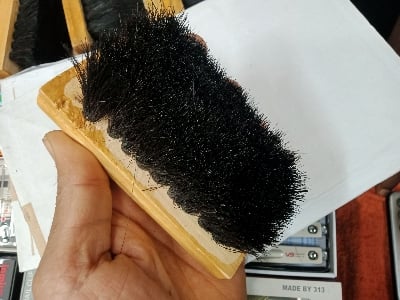 Picture of Shoe polish brush Wooden boot and shoe brush cleaner boot polish and color Brown 