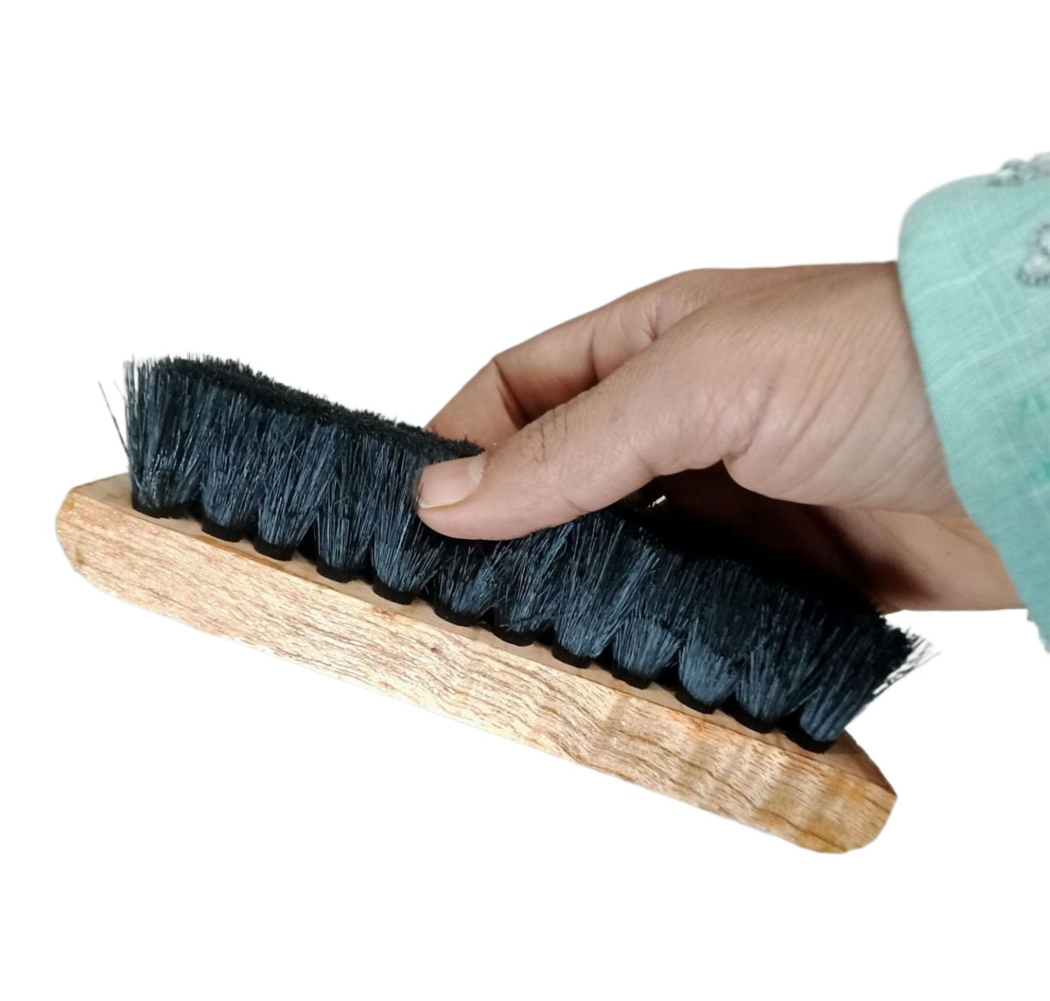 Picture of Shoe polish brush Wooden boot and shoe brush cleaner boot polish and color Brown 