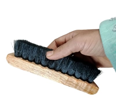 Picture of Shoe polish brush Wooden boot and shoe brush cleaner boot polish and color Brown 