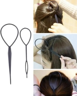 Picture of Magic Pull Hair Needle Pull Pin Bun Hairstyle Maker Twist Tool Hair Hoop Stick  