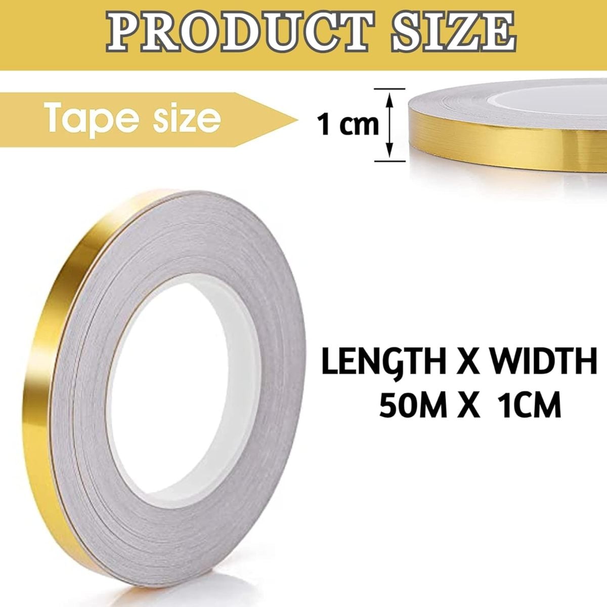 Picture of 1 Pcs Floor Tile Decoration Stickers Waterproof Wall Gap Sealing Tape Strip Floor Tile Beauty Seam Sticker Wall Decoration Gold 