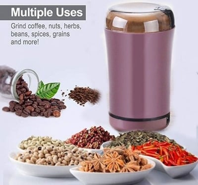 Picture of Electric Blender Coffee Bin Chopper Superfine Powder Grinding Milling Bin Crop Mosquito Electric Coffee Grinder Purple 