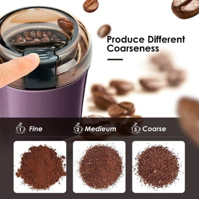 Picture of Electric Blender Coffee Bin Chopper Superfine Powder Grinding Milling Bin Crop Mosquito Electric Coffee Grinder Purple 