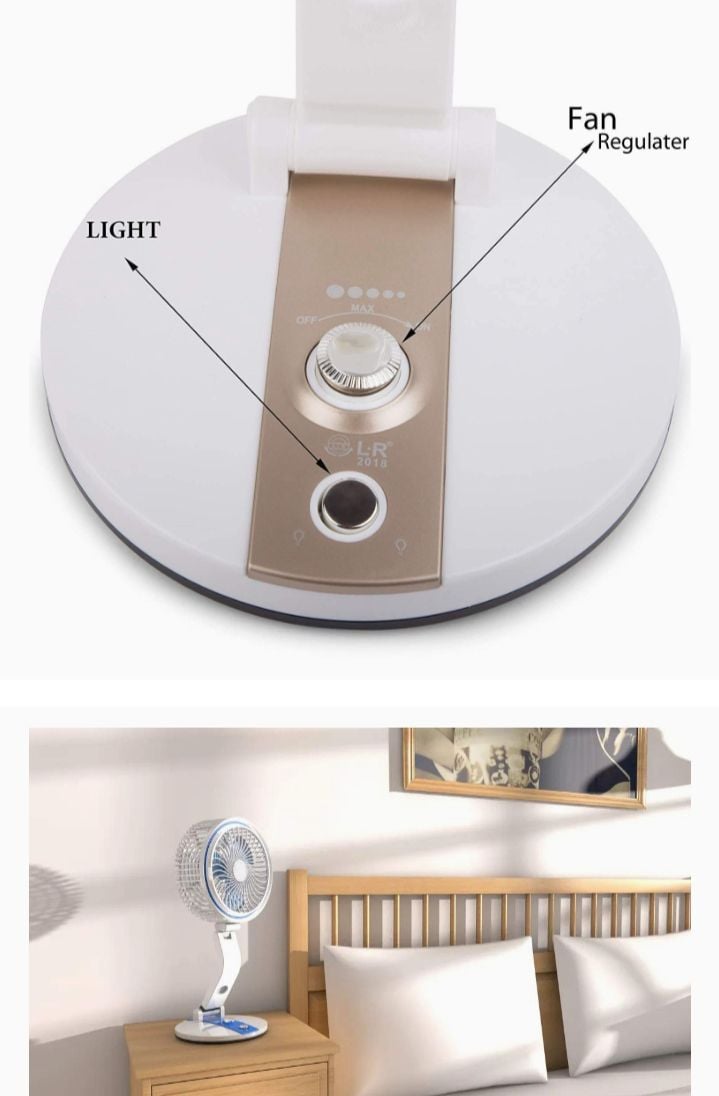 Picture of Student fan Rechargeable Folding Fan stand fan ac dc fan Multicolor 