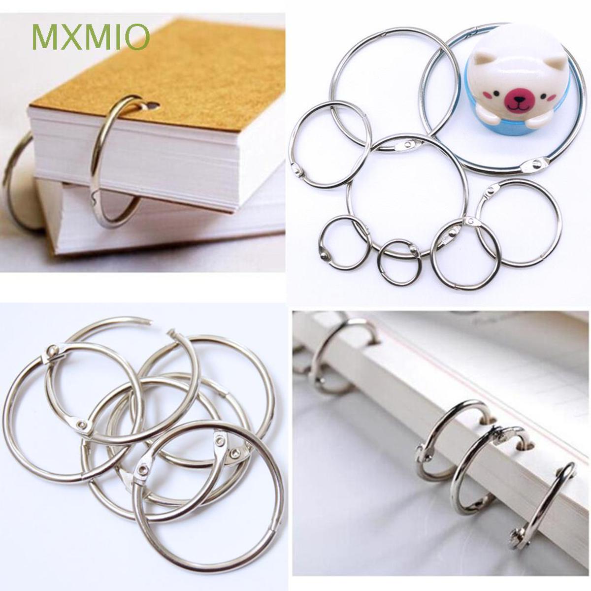 Picture of 3/4inch(2.0cm) Photo Album Metal Ring Binder Office Circle Book Binder Loose-leaf Book Hoops Scrapbook Split Ring 9Pcs Silver 