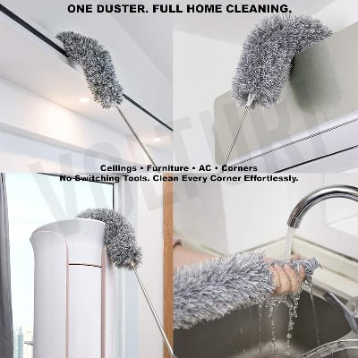 Picture of Flexible Extendable Duster for Cleaning Complicated Areas and ceiling fan, Microfiber Duster , Super Long Extendable Dusters Multicolor 
