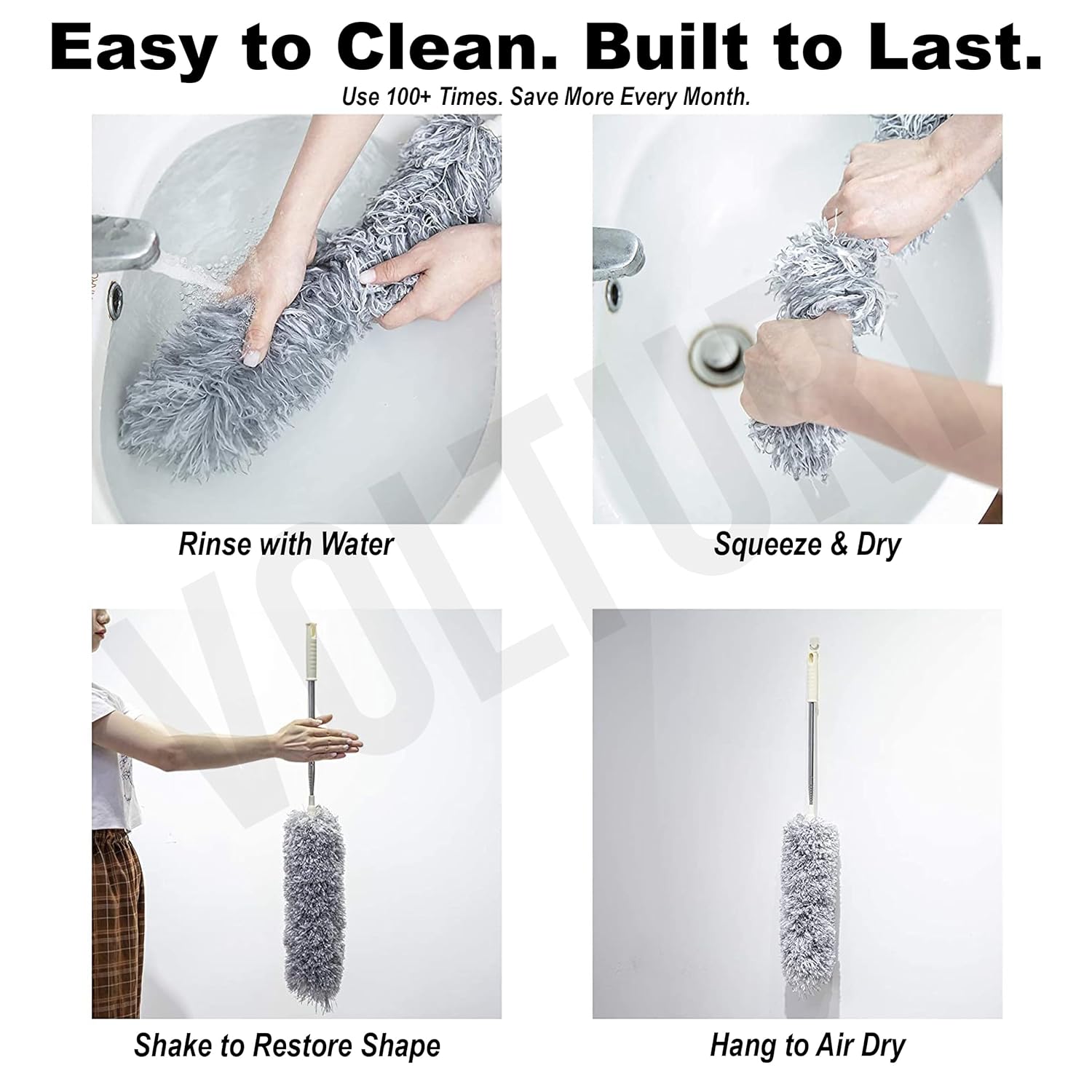 Picture of Flexible Extendable Duster for Cleaning Complicated Areas and ceiling fan, Microfiber Duster , Super Long Extendable Dusters Multicolor 