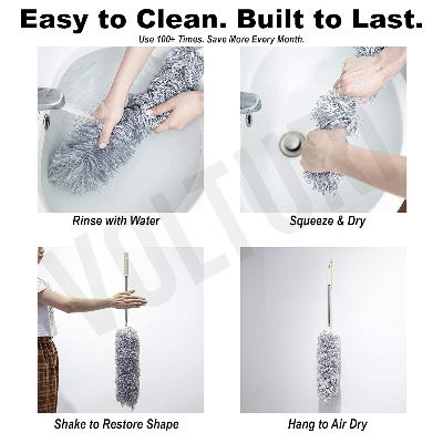 Picture of Flexible Extendable Duster for Cleaning Complicated Areas and ceiling fan, Microfiber Duster , Super Long Extendable Dusters Multicolor 