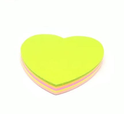 Picture of 100 Sheets Sticky Notes 3X 3 in Multicolor Star ,love ,flower Shaped Colorful Sticky Memo ,Funny Cute Self-Stick Removable Easy to Post for Office School,Business Home and Personal Use（100 Sheets/Pad) Multicolor 