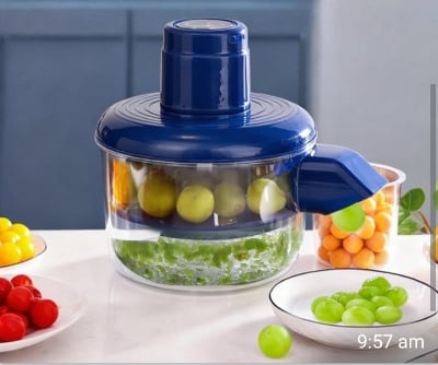 Picture of Automatic Vegetable Peeling Machine, Rechargeable Electric Fruit and Vegetable Peeler Suitable for Grapes, Cherry Tomatoes, Garlic Multicolor 