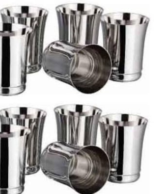 Picture of 5 PCS Stainless Steel Glass Food Grade Steel | Rust Proof & Durable | Mirror Finish | Stackable Drinking Tumblers for Home, Kitchen, Office Silver 