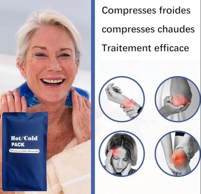 Picture of Cold Hot Gel Pad,Pain Relief Gel Wraps,Reusable Cold & Hot Gel Wraps,Reusable Microwave Cold  