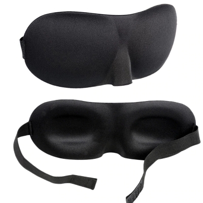 Picture of Travel Sleeping Eye Maskk Eye Massager 3D Memory Soft Portable Blindfold Travel Eyepatch Eye Maskks-Black