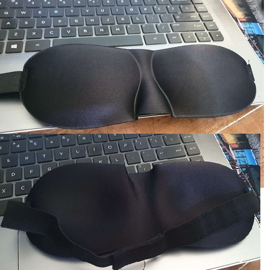 Picture of Travel Sleeping Eye Maskk Eye Massager 3D Memory Soft Portable Blindfold Travel Eyepatch Eye Maskks-Black
