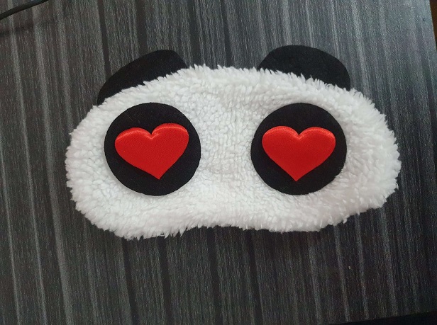 Picture of 1 Pc Home and Travel Sleeping Eye Maskks Panda Relaxing Ice Or Hot Compress Eyeshade Maskks-White