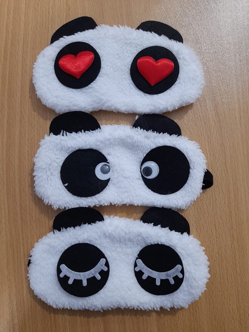 Picture of 1 Pc Home and Travel Sleeping Eye Maskks Panda Relaxing Ice Or Hot Compress Eyeshade Maskks-White
