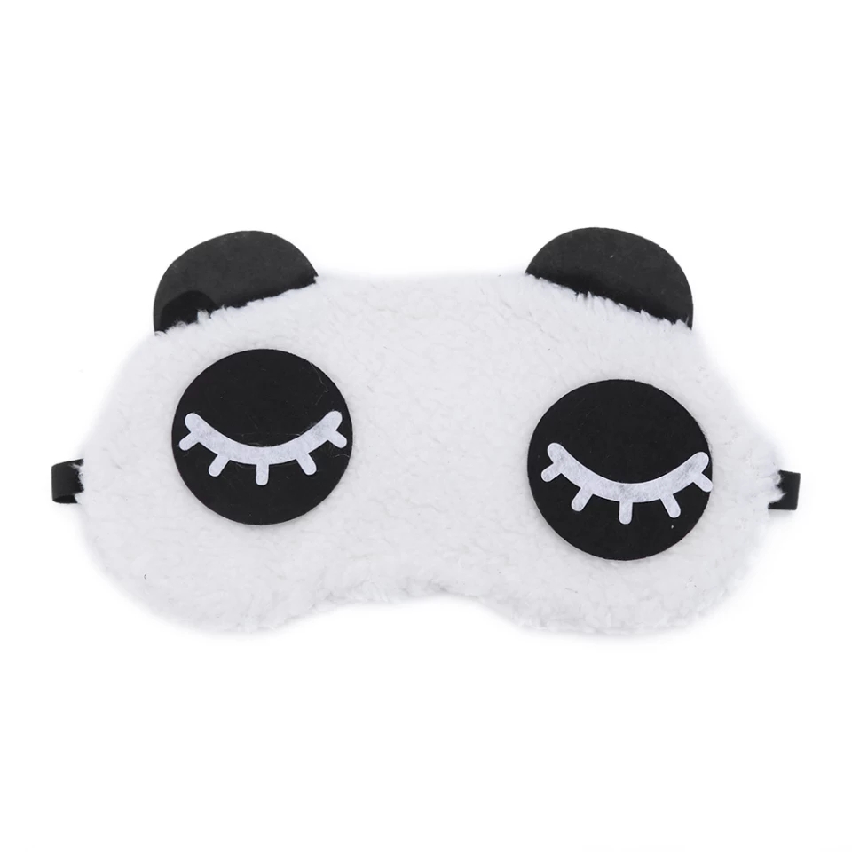 Picture of 1 Pc Home and Travel Sleeping Eye Maskks Panda Relaxing Ice Or Hot Compress Eyeshade Maskks-White