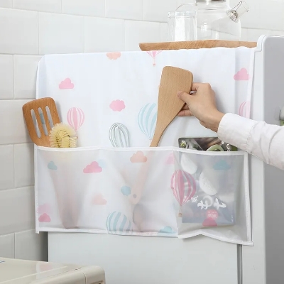 Picture of Waterproof Plastic Dust Cover with Storage Bag for Refrigerator Fridge