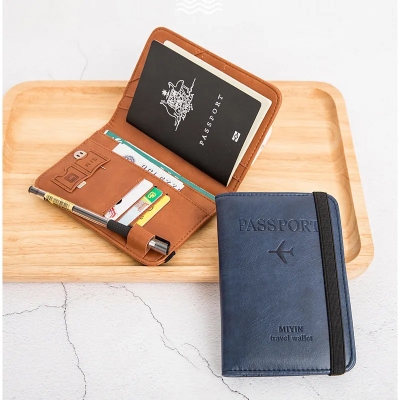 Picture of Multi-Function P-Hassport Cover with Zipper Fashionable Leather Fashionable P-Resport Holder PU Leather Travel Bag For Men and Women