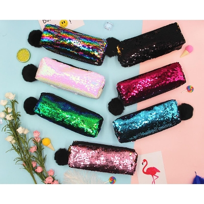 Picture of Cute Fashionable Flash Double-Sided Sequins Makeup Organiser Bag
