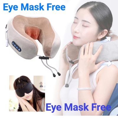 Picture of Neck Massager Rechargeable U Shape Massage Electric Stress Pain Relieve Shoulder Pillow ( Eye Mask Free )