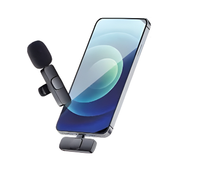 Picture of K8 Wireless Microphone for Android & iPhone | Noise Reduction Mic for YouTube, Live Streaming, Recording | Best Budget Collar Mic in Bangladesh