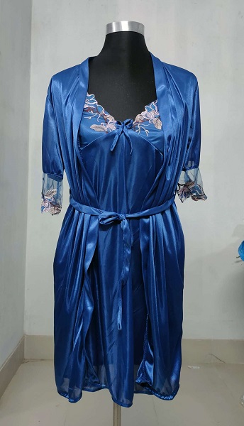 Picture of Female Nighty Beautiful Woman Night Dress for Honeymoon Se-xy Lady Night Wear Adult Sleep Lounge Wear Girl Nightgown Female Sleepwear Red-Blue