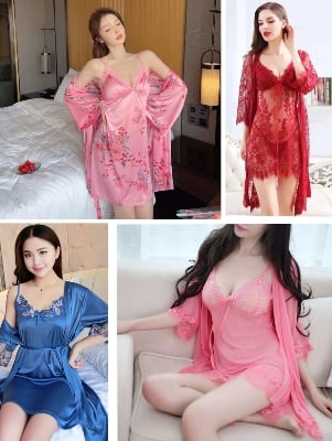 Picture of 5 Design Premium  Quality 2 part  Night Drees For Women