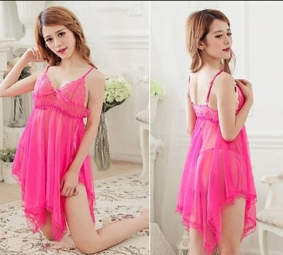 Picture of Hot Night Dress For Honey-moon Female Nighty Girl Nightgown Lady Night Wear 