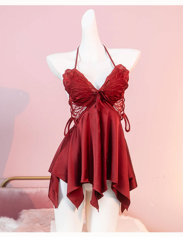 Picture of Fashionable Butterfly Honeymoon Sleepwear Female Night Dress