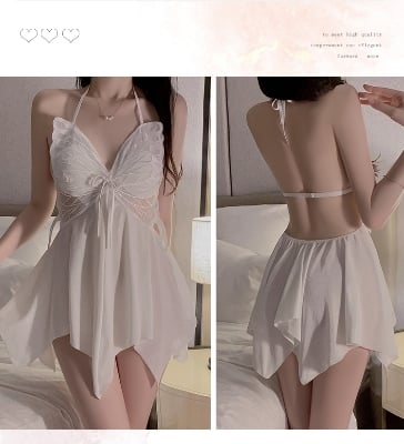 Picture of Fashionable Butterfly Honeymoon Sleepwear Female Night Dress