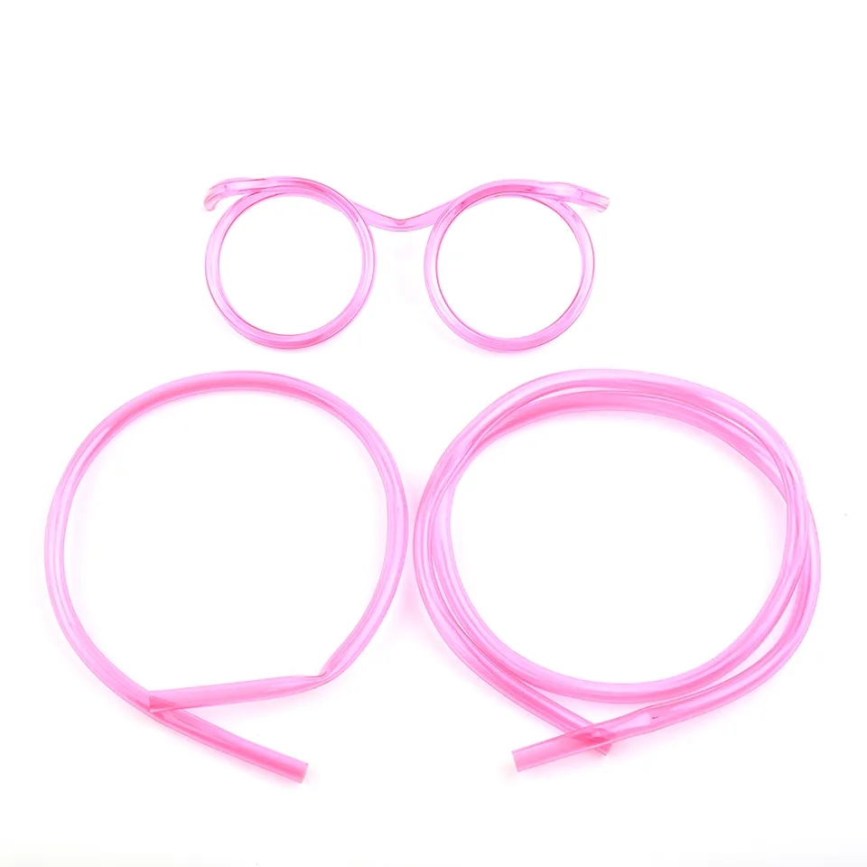 Picture of Soft Plastic Straw Children Funny Glasses Flexible Drinking Toys