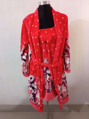 Picture of Fashionable Ladies Bath Robe Chinese Manufacturing-Red