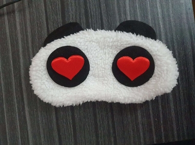Picture of 1 Pc Home and Travel Sleeping Eye Maskks Panda Relaxing Ice Or Hot Compress Eyeshade Maskks-White