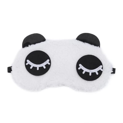 Picture of 1 Pc Home and Travel Sleeping Eye Maskks Panda Relaxing Ice Or Hot Compress Eyeshade Maskks-White