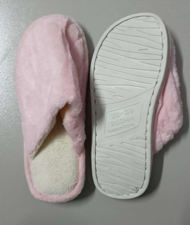 Picture of Winter Warm Fur Slippers Women Men Boys Girls Slippers House Shoes Flat Heel Home Indoor Bedroom-Pink