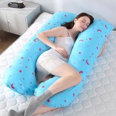 Picture of Pregnancy Pillow (Size-Both side Length About -5 feet)-Multicolor