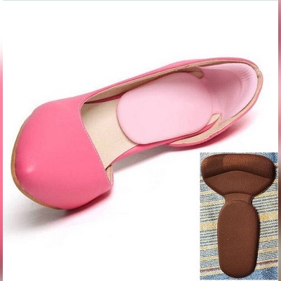 Picture of (Dark Brown Color) Shoe Heel Anti-skid High Heel Shoes Anti-wear Sticker Foam Invisible Insoles-Int: One size-Brown